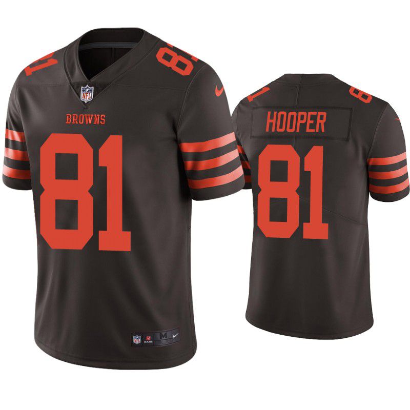 Men Cleveland Browns 81 Austin Hooper Nike Brown Color Rush Legend NFL Jersey